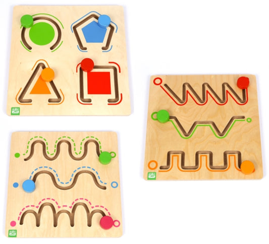 Pédagogie Montessori : Lot 3 Labyrinthes Pré-écritures