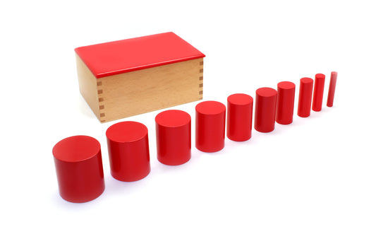 Montessori Pedagogy: Red Cylinders